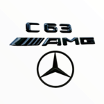 Mercedes C Class C63 + AMG + W204 Star Badge in GLOSS BLACK 80mm 2007 - 2014 .A2047580058