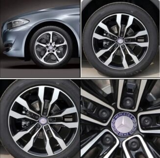 MERCEDES BENZ x 4 Alloy Wheel Centre Hub Caps 75mm BLUE - Image 3