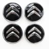 CITROEN x 4 Alloy Wheel Centre Hub Caps 60mm BLACK