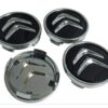 CITROEN x 4 Alloy Wheel Centre Hub Caps 60mm BLACK - Image 2
