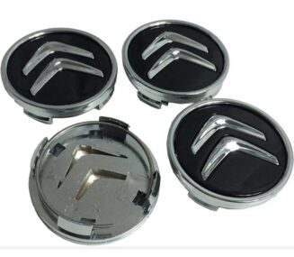 CITROEN x 4 Alloy Wheel Centre Hub Caps 60mm BLACK - Image 2