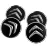 CITROEN x 4 Alloy Wheel Centre Hub Caps 60mm BLACK - Image 3