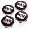 SEAT x 4 Alloy Wheel Centre Hub Caps 56mm RED Line