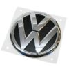 VW Caddy mk3 mk4 & Maxi, Transporter T5 T5.1 & T6 T6.1 Rear CHROME / BLACK Badge / 130mm