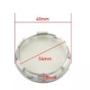 4 X SILVER Mercedes 60mm Outer, 55mm clips diameter Alloy Wheel Centre Hub Caps - Image 3